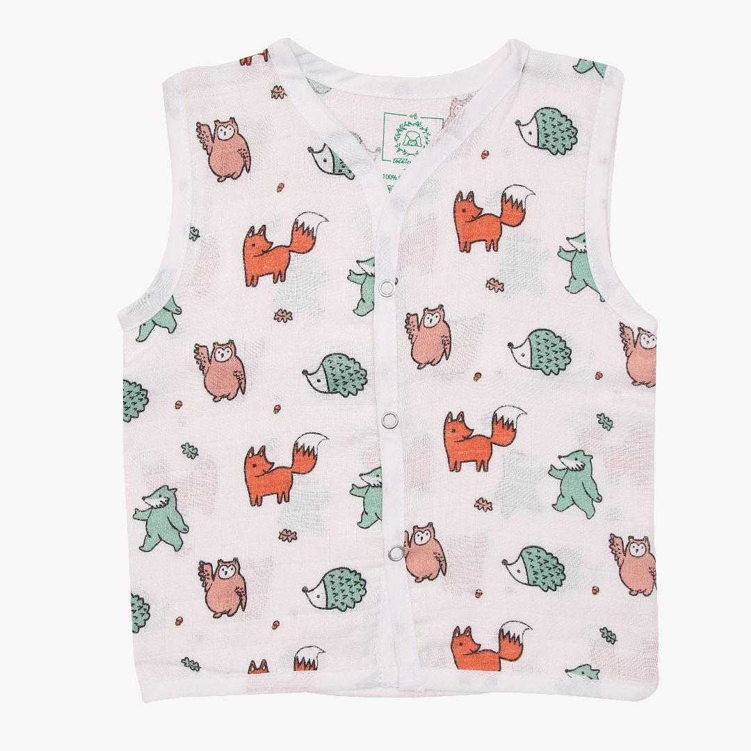 Muslin Matching Jablas and Nappies (6 + 6 Nappies) - Pack of 12 (Button and Knot)