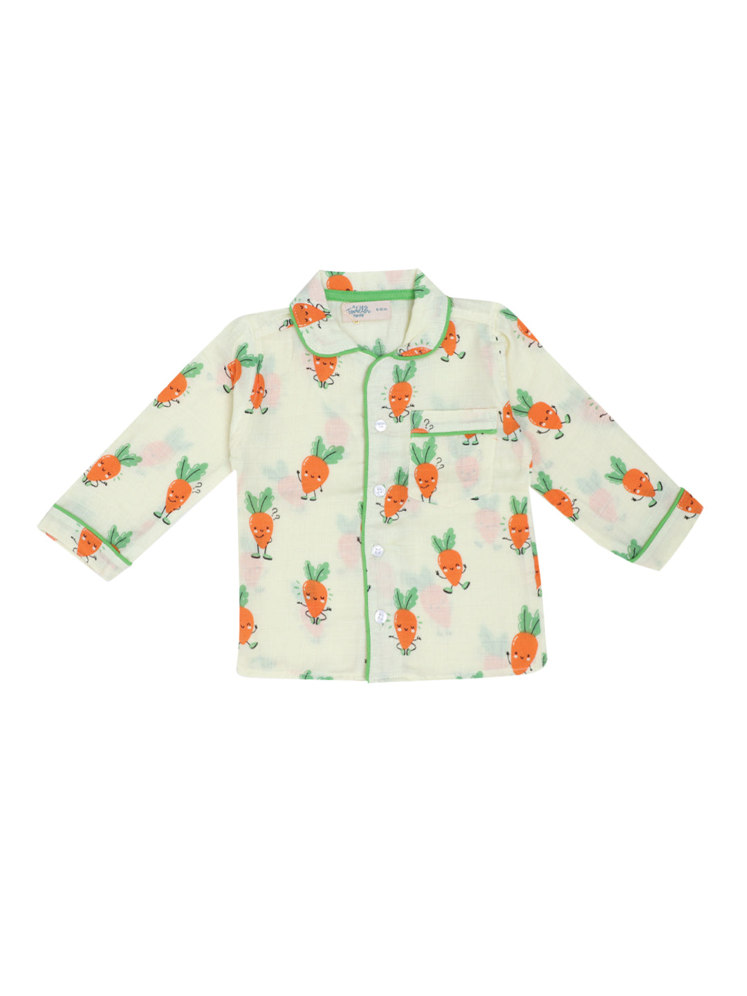 Wild Carrots (Pack of 2) - Muslin Full Sleeve Sleep Suit for babies and kids (Unisex)