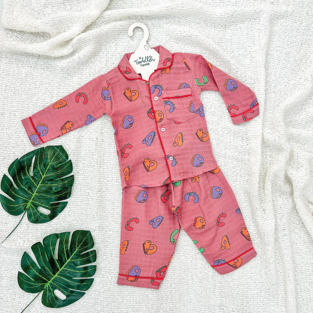Muslin Full Sleeve Sleep Suit for babies and kids - Unisex