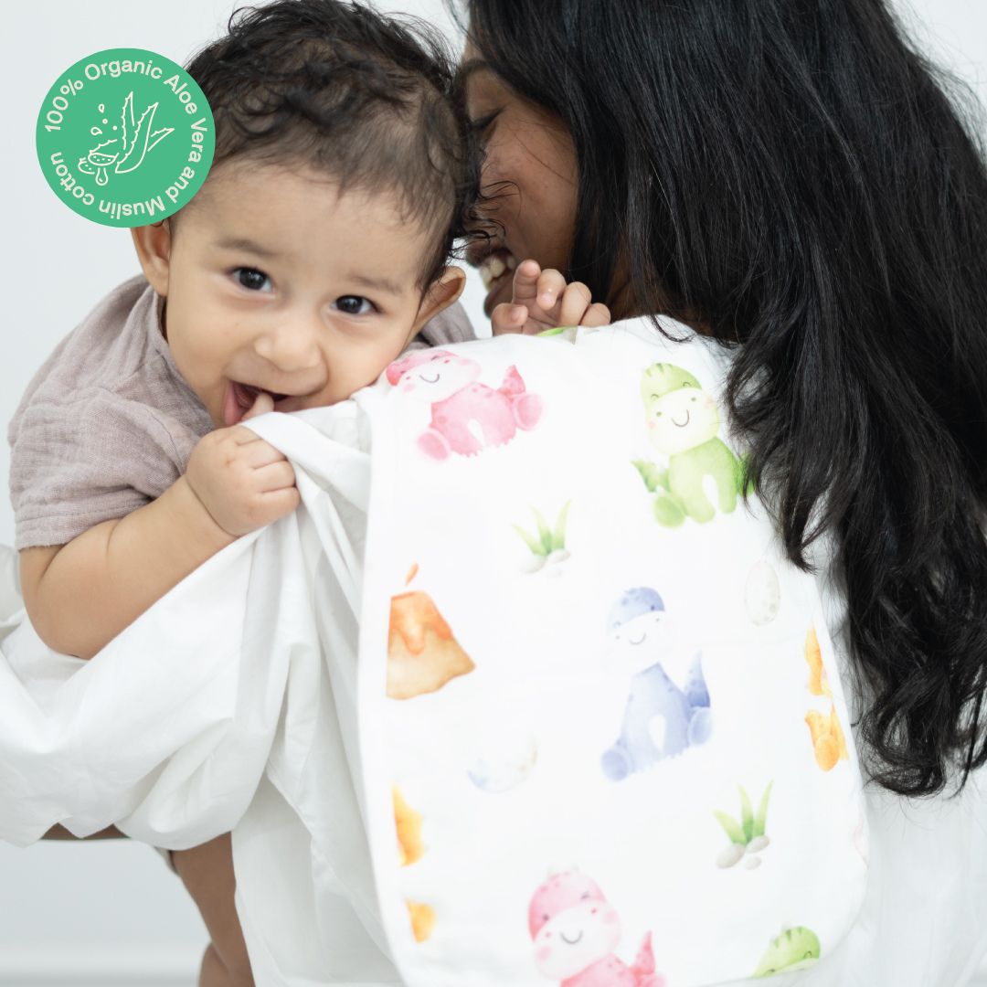 Barney's Friends - Organic Muslin Aloe Vera Burp Cloth