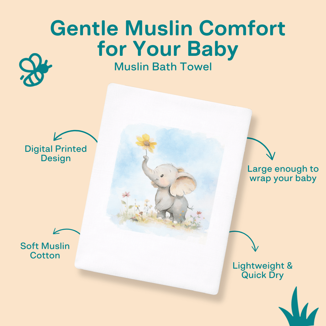 Daisy Hop - Muslin Bath Towel
