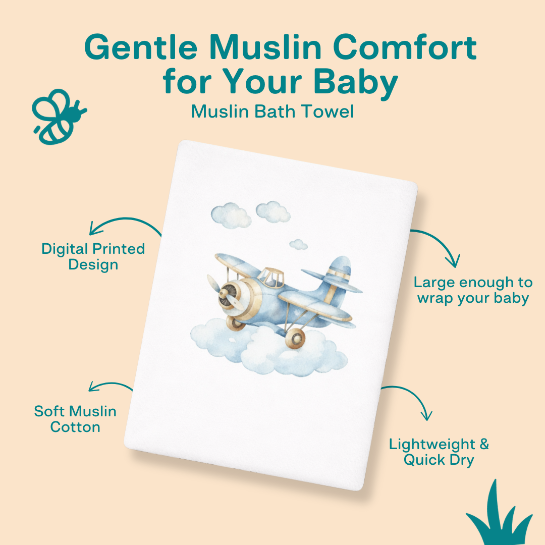 Little Moo - Muslin Bath Towel