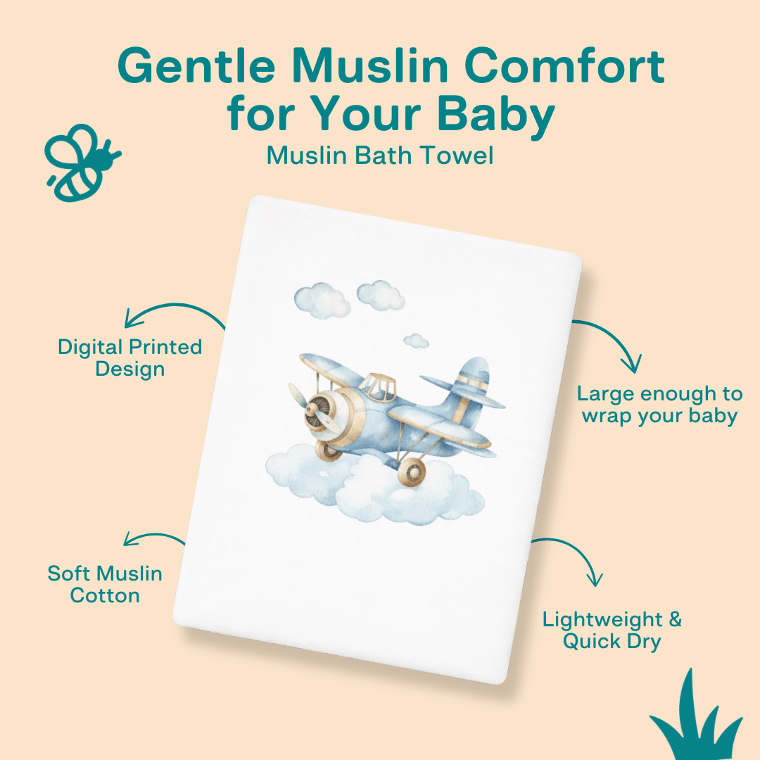 Daisy Hop - Muslin Bath Towel