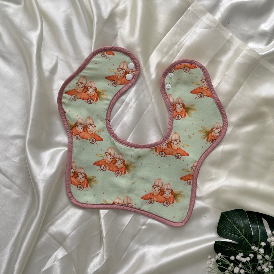 Galactic Zoo - Muslin Bib ( 6 - 12 Months )