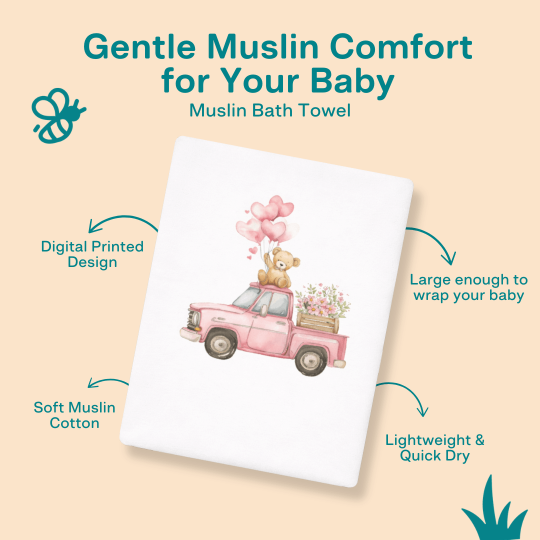 Daisy Hop - Muslin Bath Towel