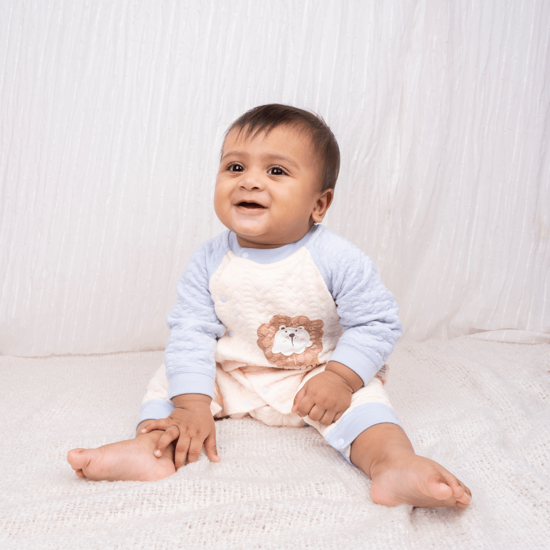 Blue Tiny Roars - Full sleeve Bodysuit