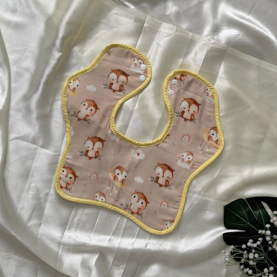 Owl Dreams - Muslin Bib ( 6 - 12 Months )