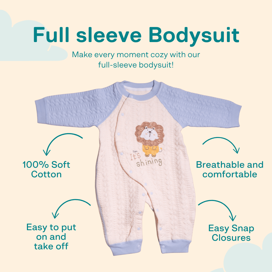 Blue Tiny Roars - Full sleeve Bodysuit