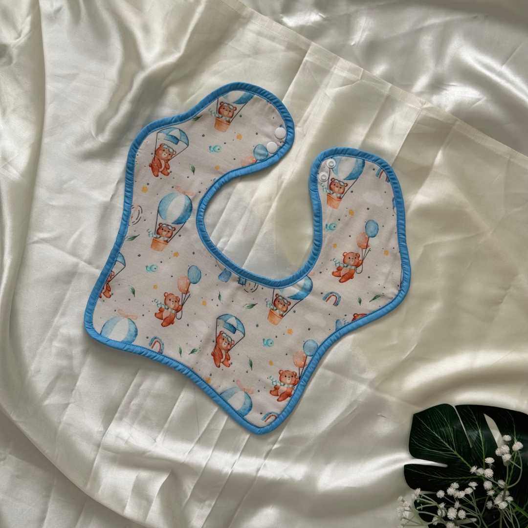 Galactic Zoo - Muslin Bib ( 6 - 12 Months )