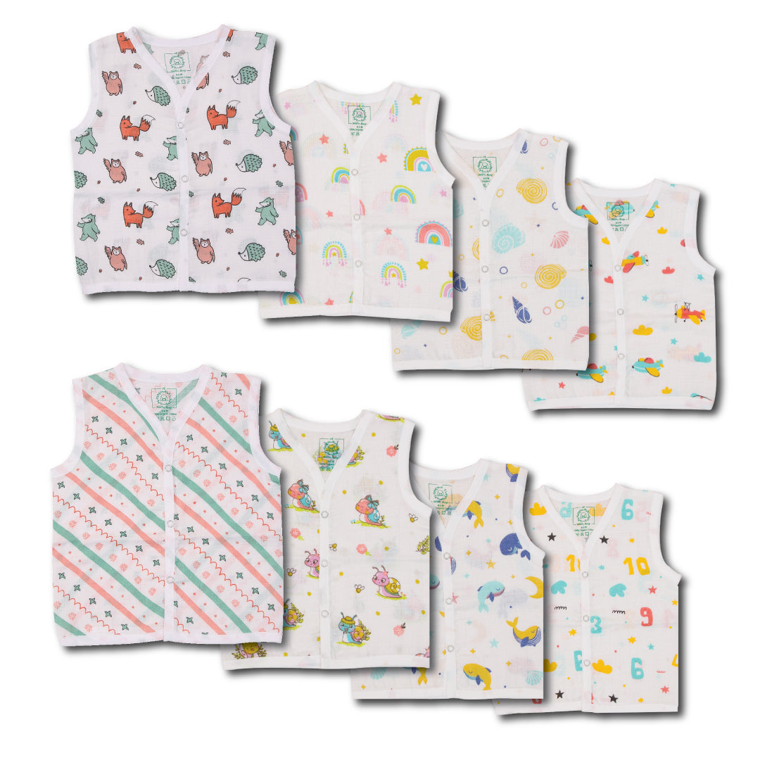BEST SELLER - Muslin Jabla Button Type for Babies - Combo Packs