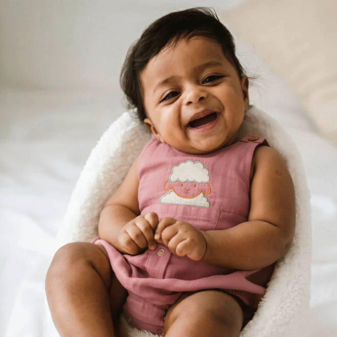 Baa Blush - Muslin Crinkled Romper