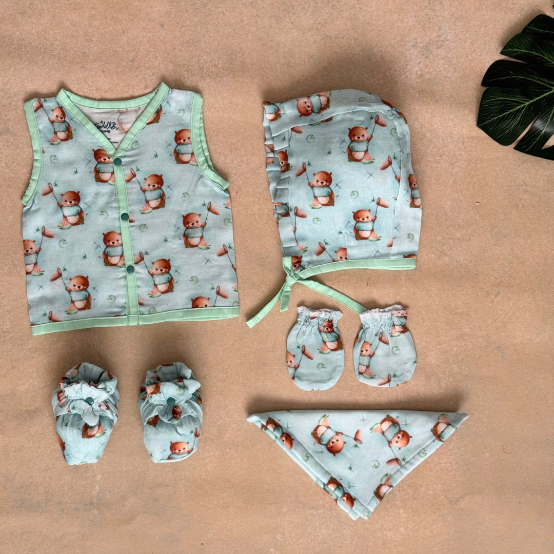 Owl Dreams - Muslin 5 Piece Gift Set (0-3 Months)