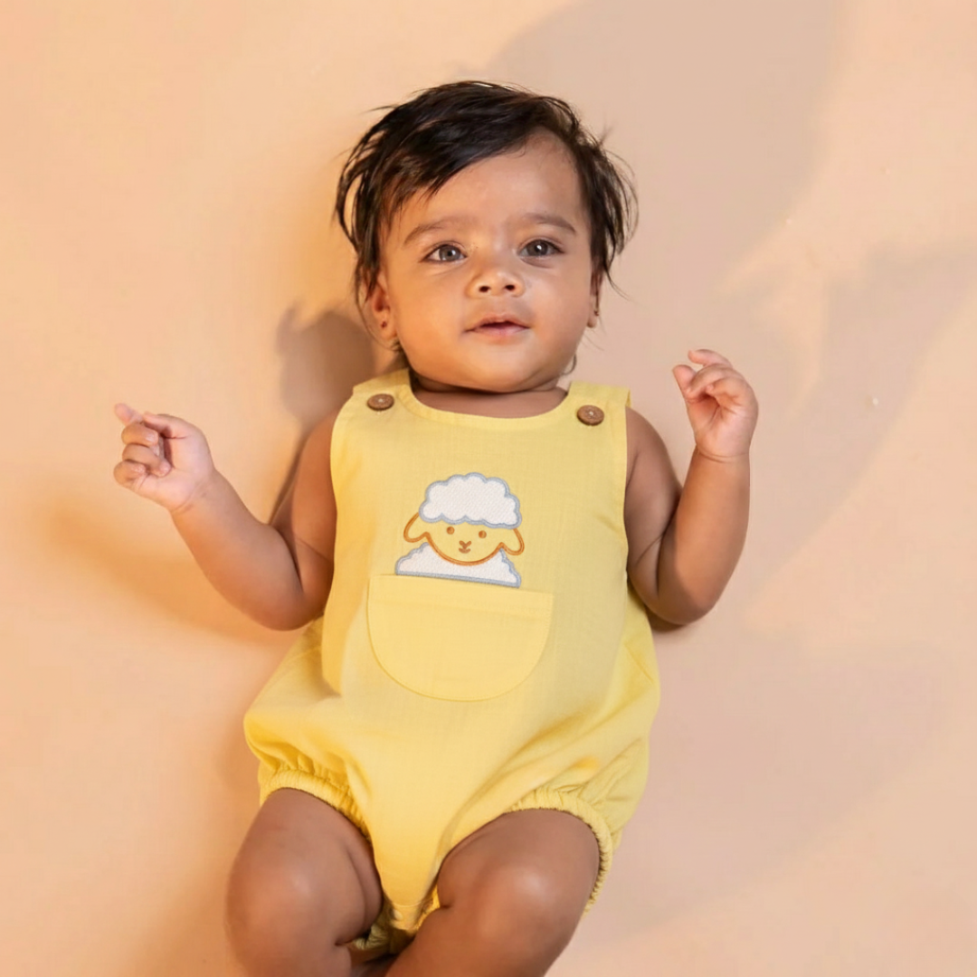 Baa Blush - Muslin Crinkled Romper