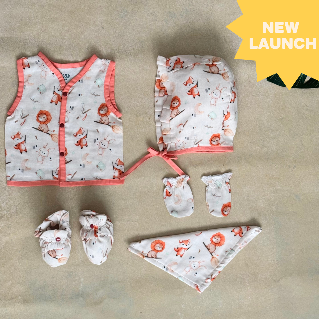 Little Carnival - Muslin 5 Piece Gift Set (0-3 Months)