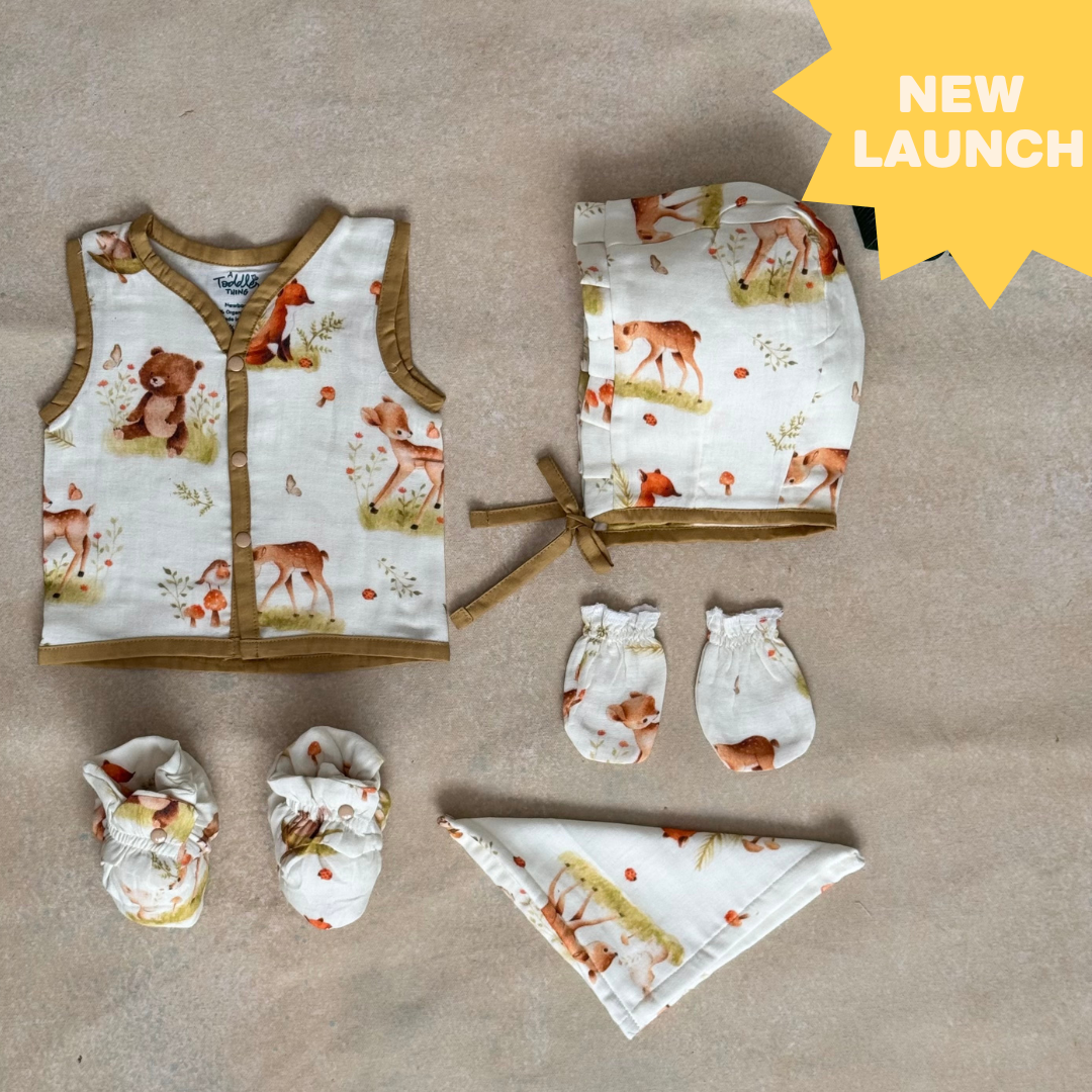 Forest Fun - Muslin 5 Piece Gift Set (0-3 Months)