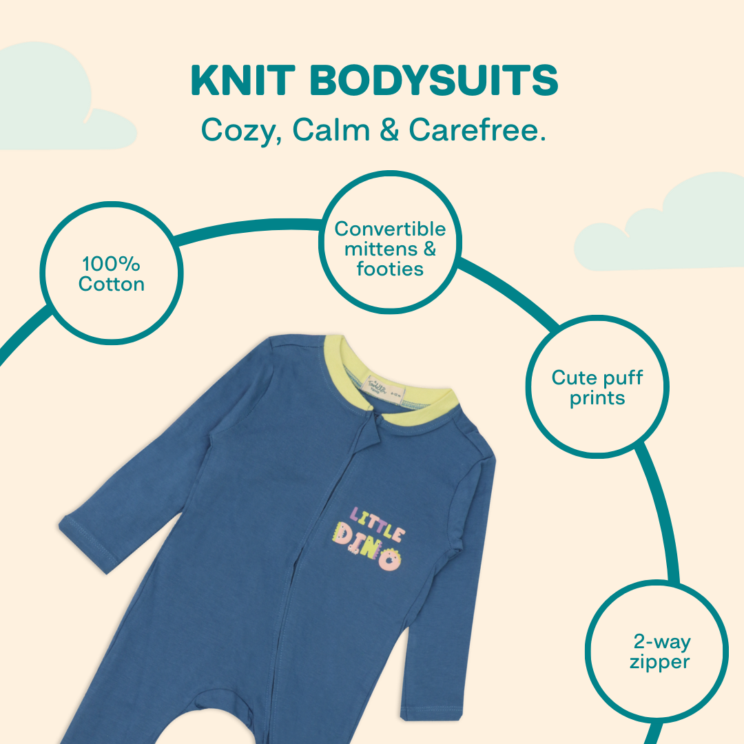 Mini Saurus - Knit Bodysuit