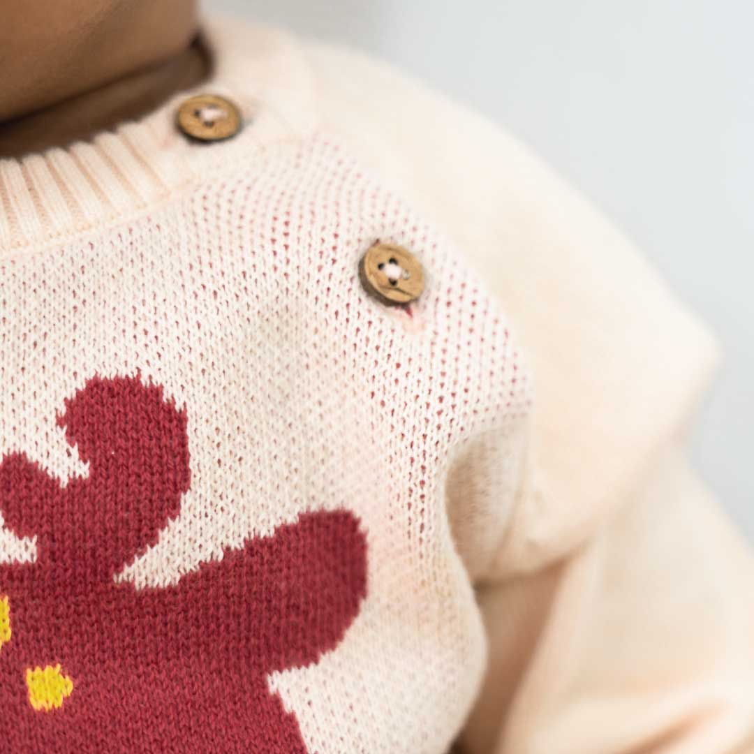 Merry Deer Full Sleeve Sweater for Newborn