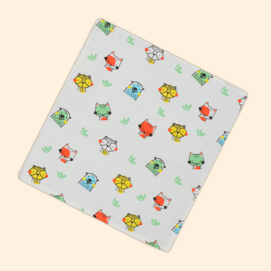 Muslin Organic Cotton Hankies Large for babies (Pack Of 4)