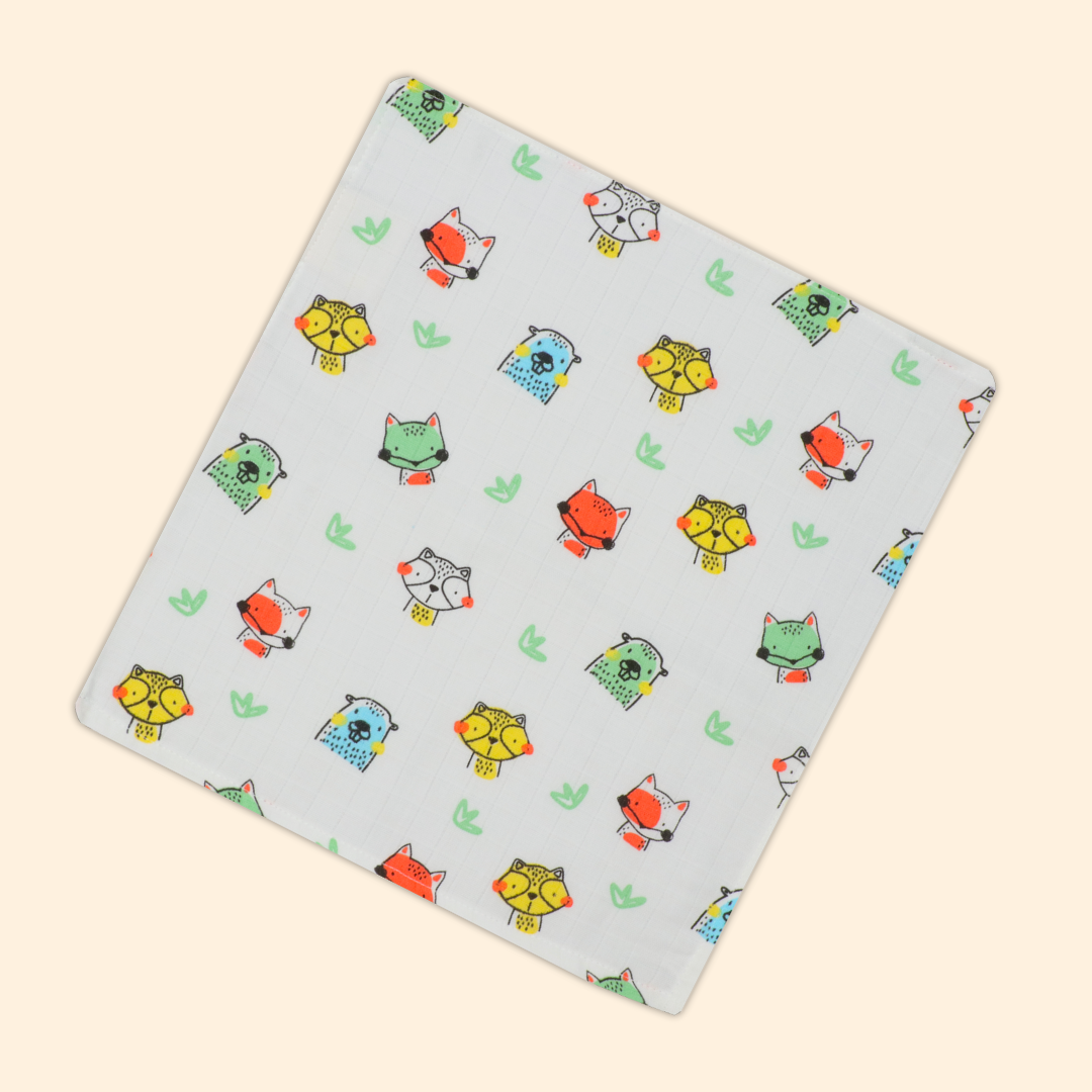 Muslin Organic Cotton Hankies Large for babies (Pack Of 4)