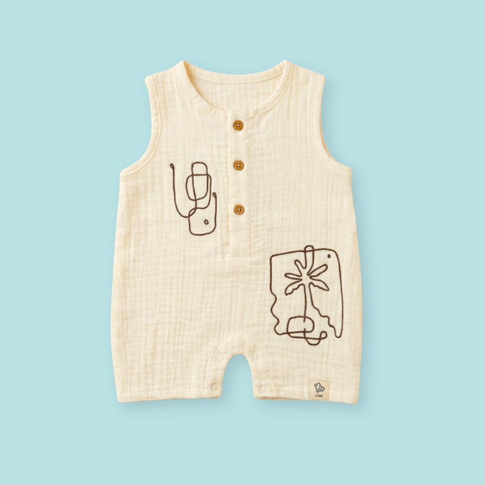 Palm Mist - Crinkled Muslin Jumpsuit