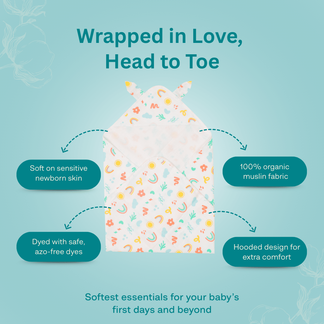 Doodle - Muslin Hooded Towel