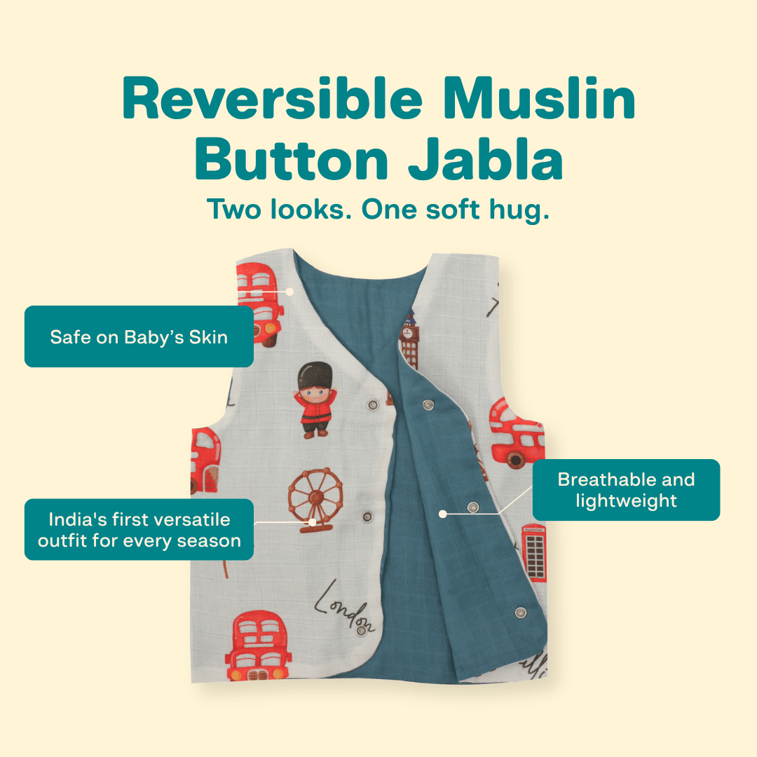 Bon Veggie - Reversible Muslin Jabla (Pack of 2)