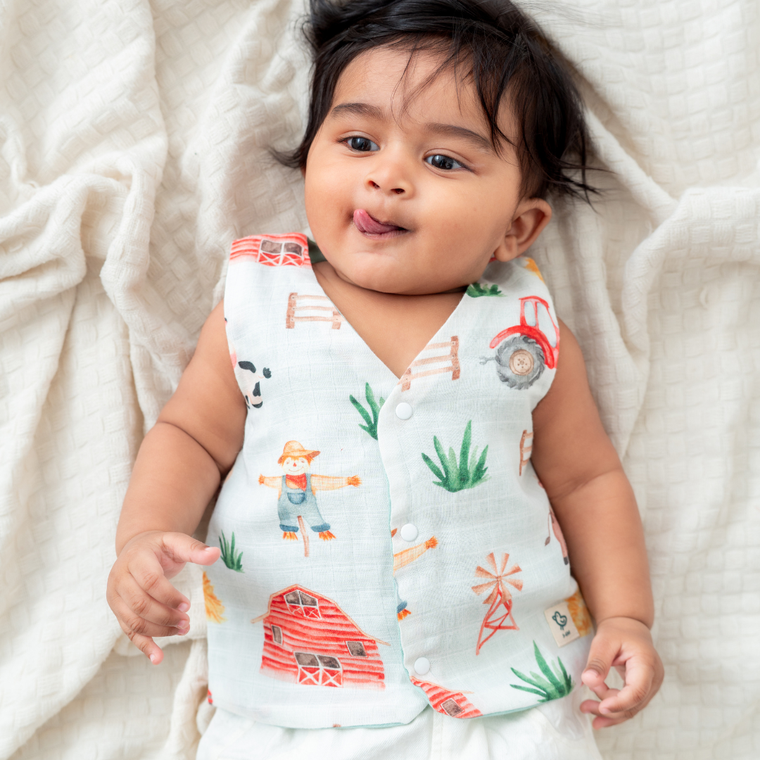 London Bridge - Reversible Muslin Jabla (1 piece)