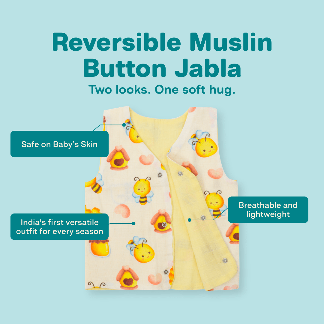 Bon Veggie - Reversible Muslin Jabla (Pack of 2)