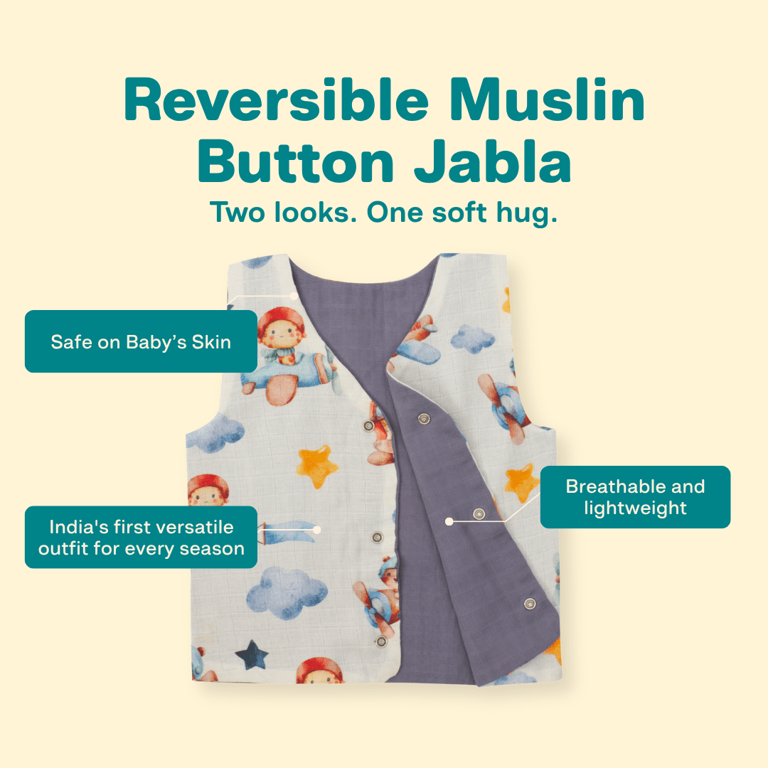 Bon Veggie - Reversible Muslin Jabla (Pack of 2)