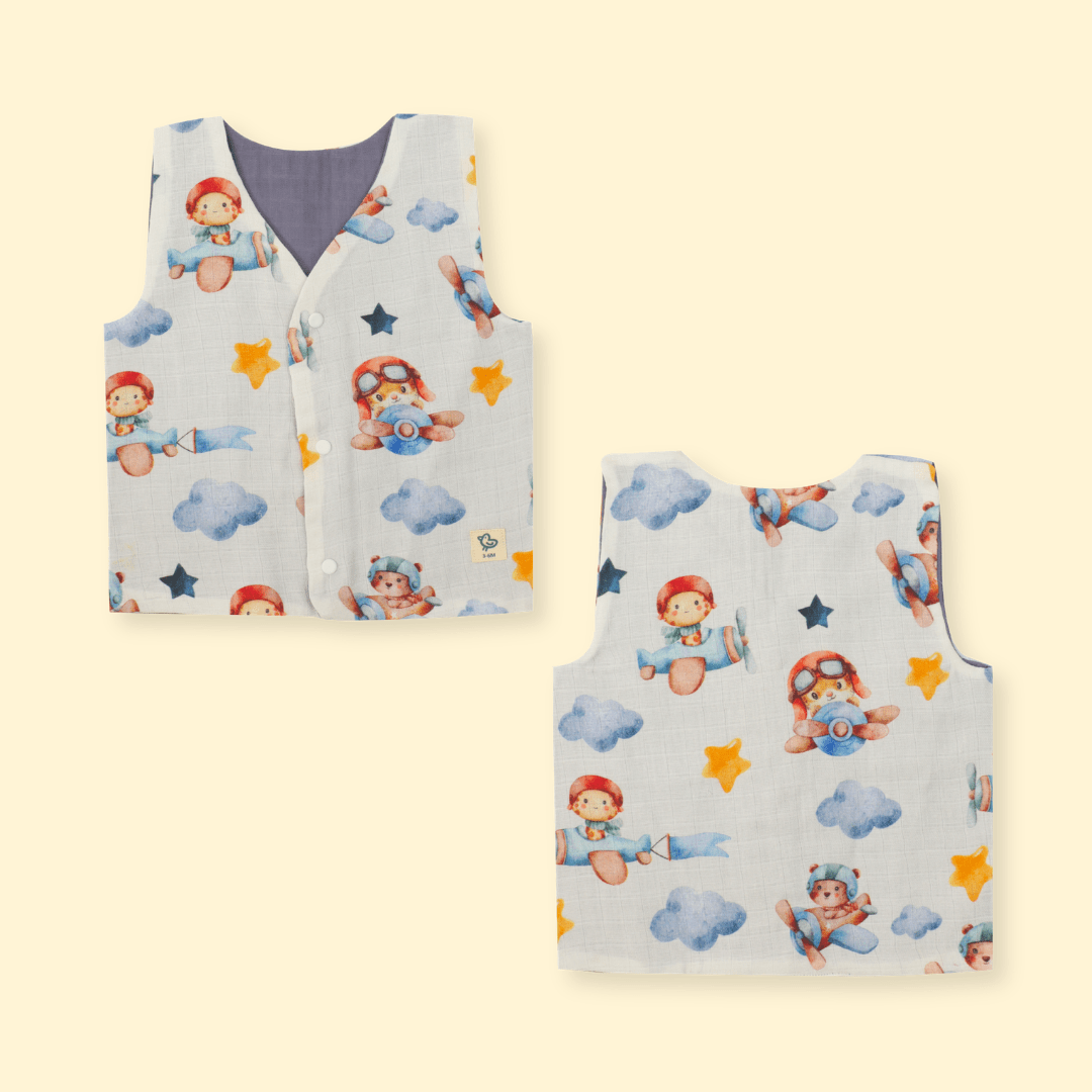 Bon Veggie - Reversible Muslin Jabla (Pack of 2)