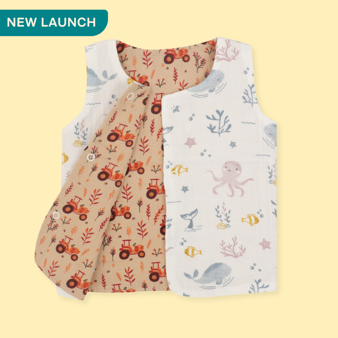 Bubble Harvest - Reversible Muslin Jabla (Pack of 1)