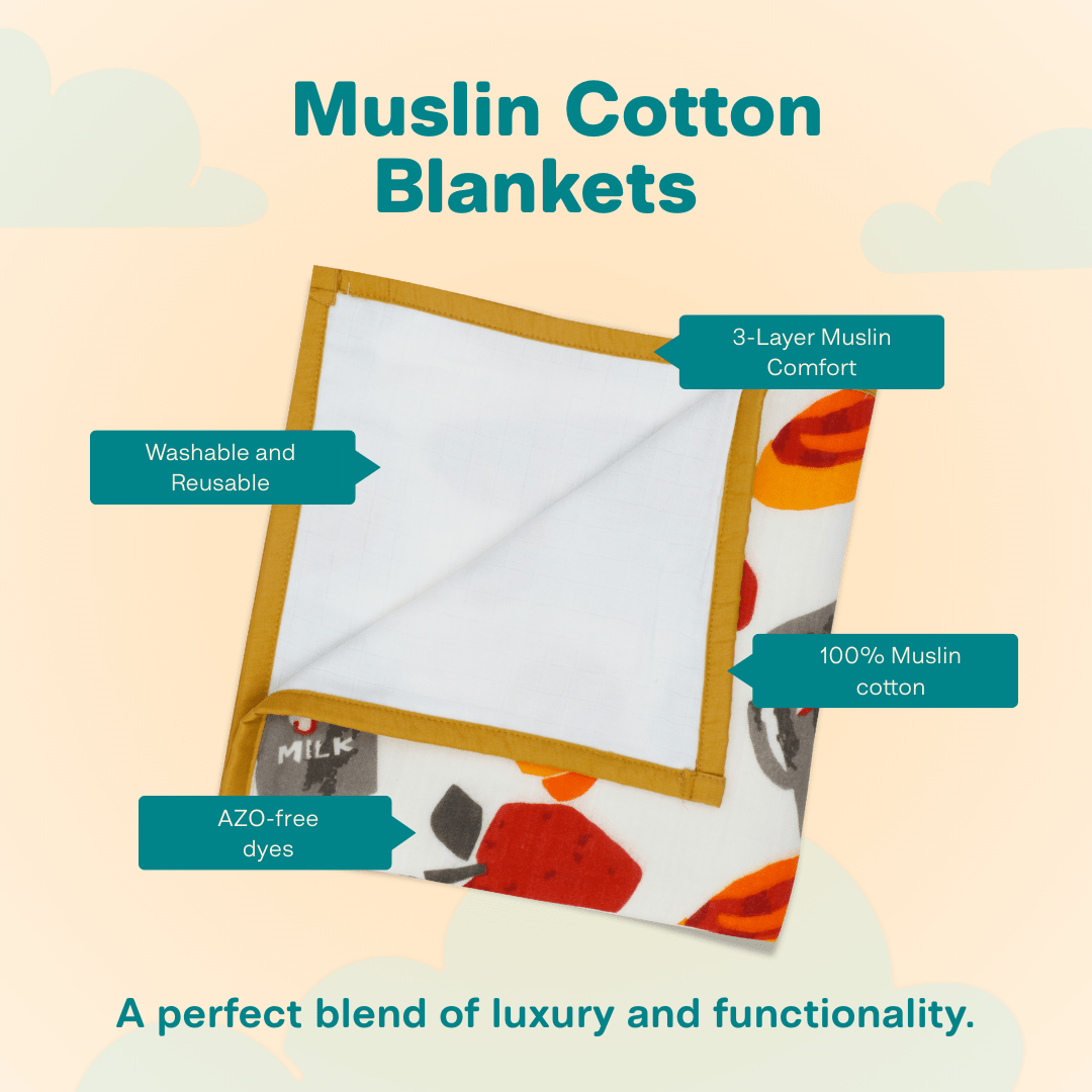 Petal Parade - Muslin 3 layer Blankets for babies