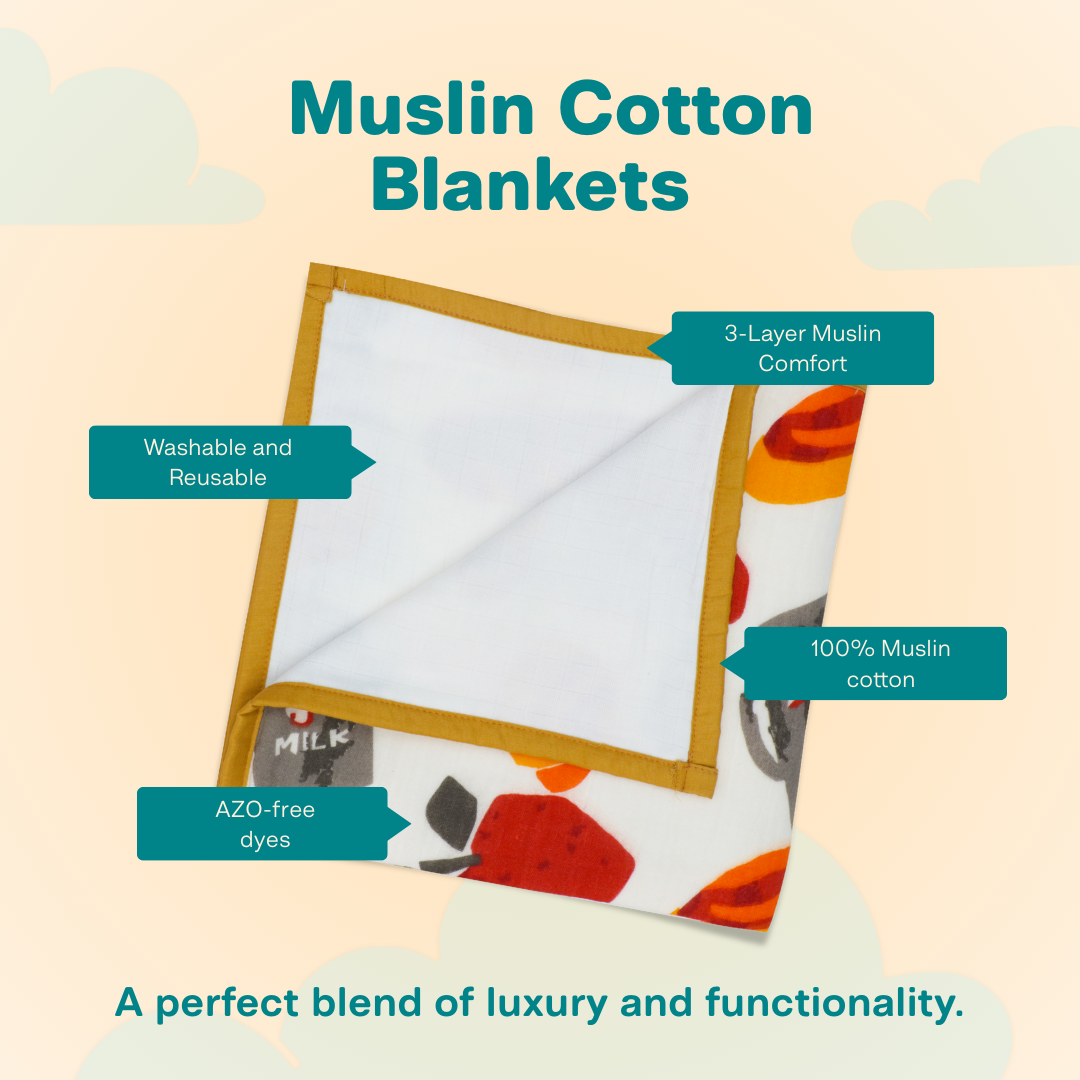 Petal Parade - Muslin 3 layer Blankets for babies