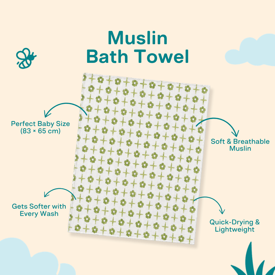 Daisy Play - Muslin Bath Towel