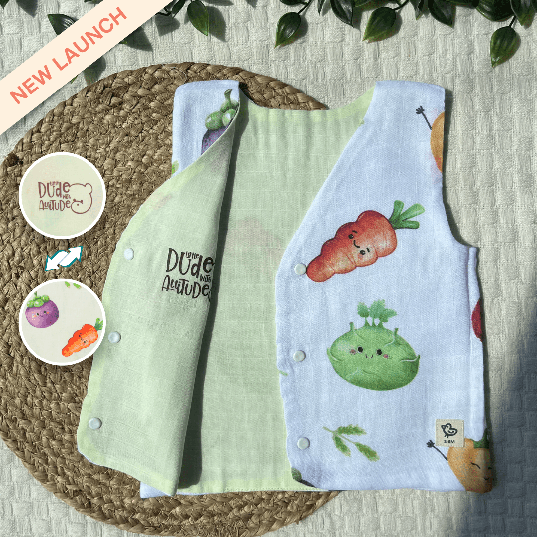 Bon Veggie - Reversible Muslin Jabla (Pack of 2)