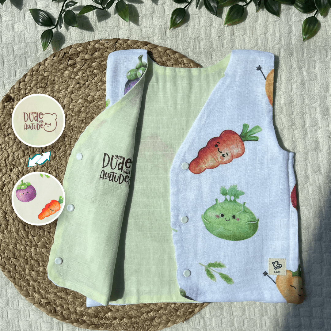 Bon Veggie - Reversible Muslin Jabla (Pack of 2)