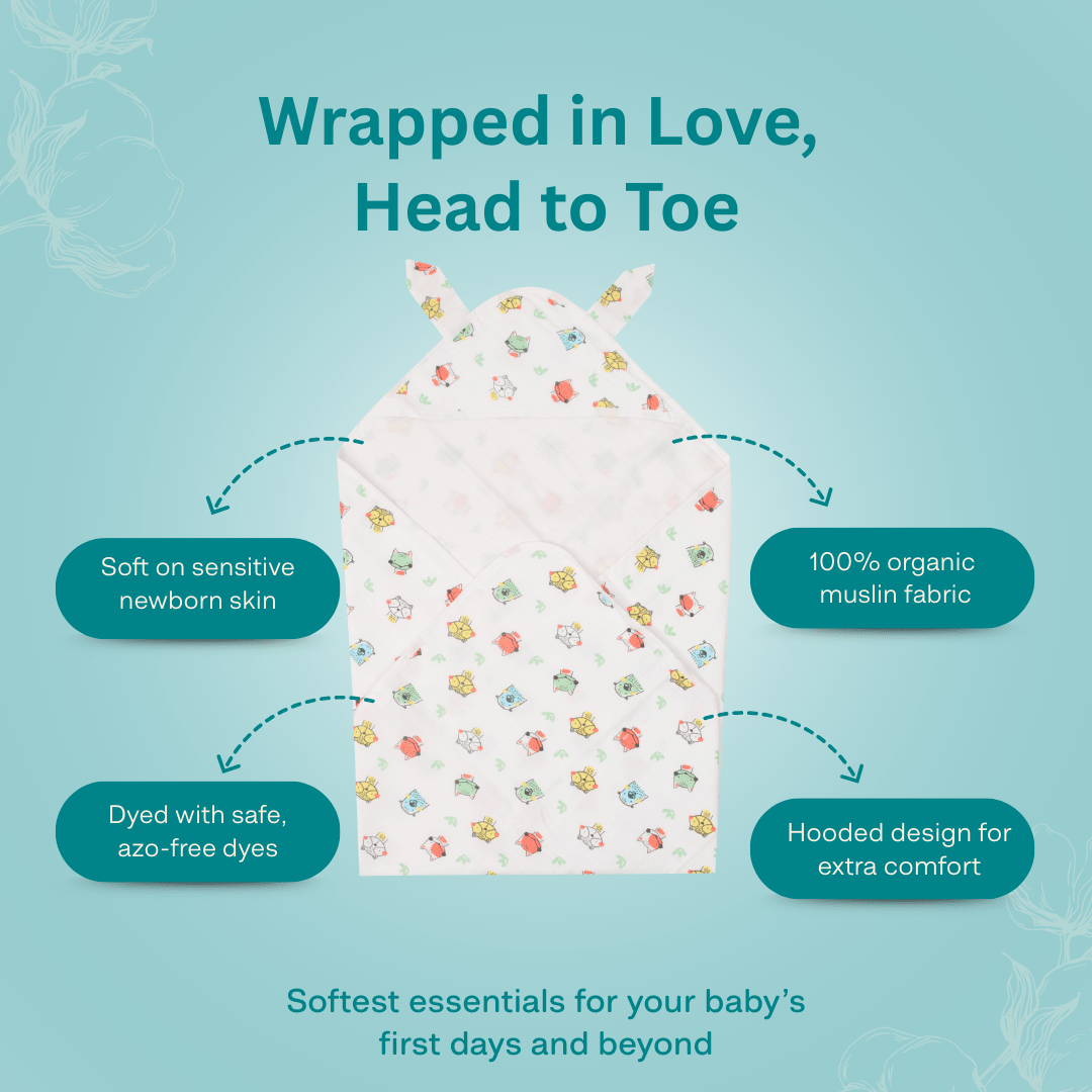 Doodle - Muslin Hooded Towel
