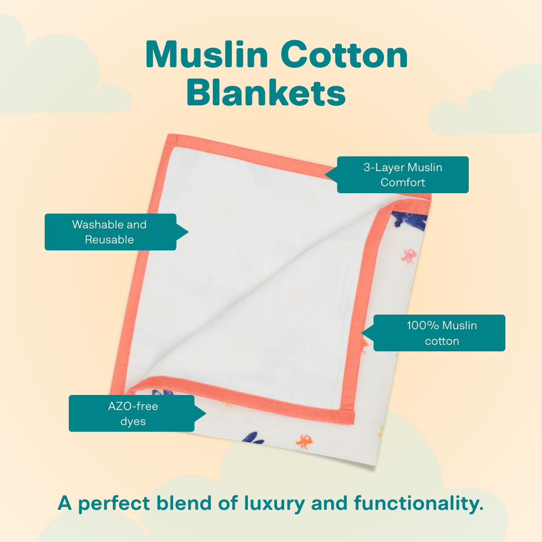 Petal Parade - Muslin 3 layer Blankets for babies