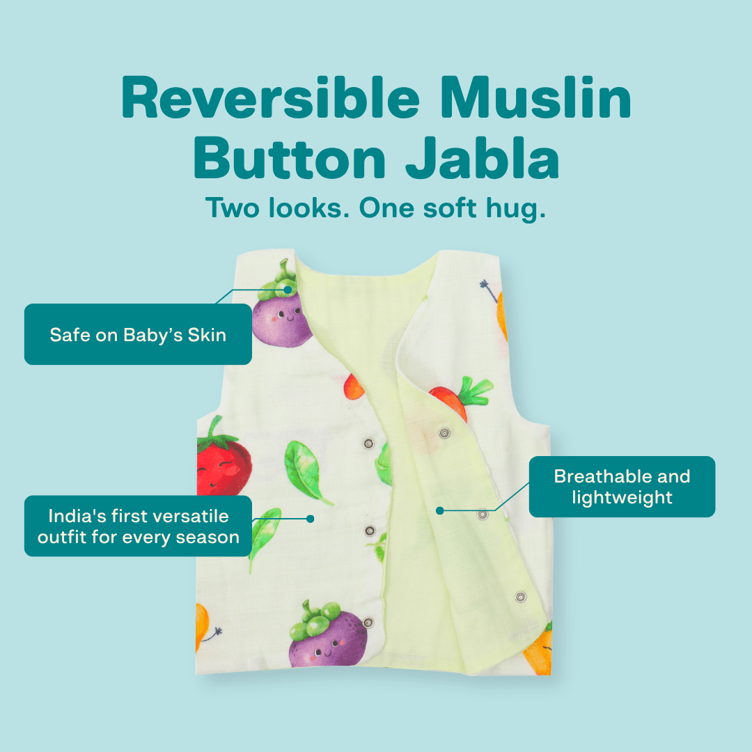 Bon Veggie - Reversible Muslin Jabla (Pack of 2)