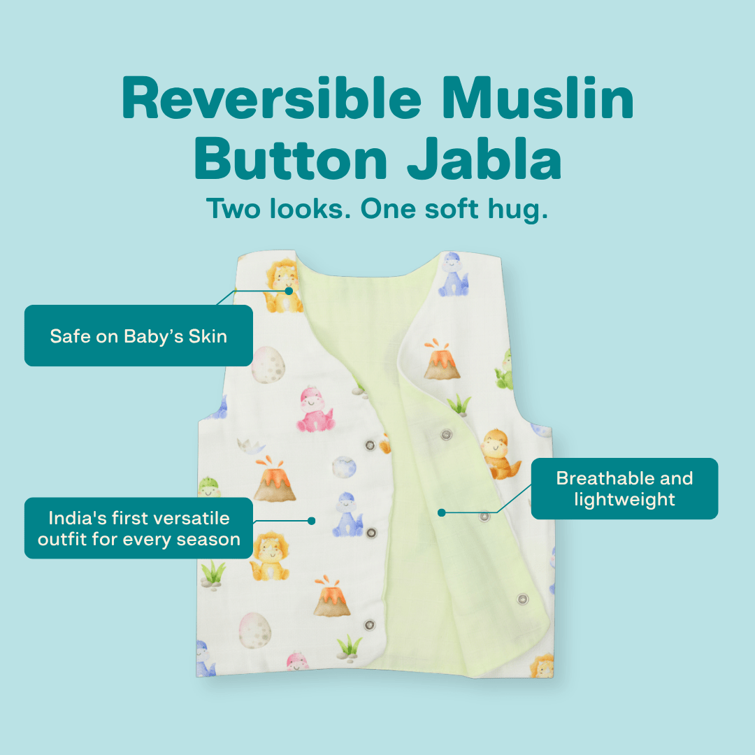 Bon Veggie - Reversible Muslin Jabla (Pack of 2)