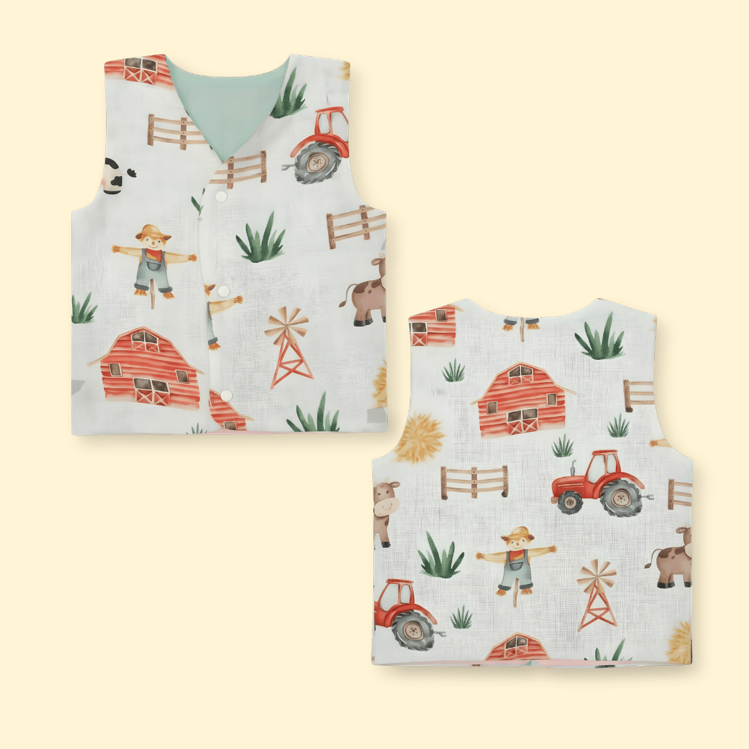 Bon Veggie - Reversible Muslin Jabla (Pack of 2)