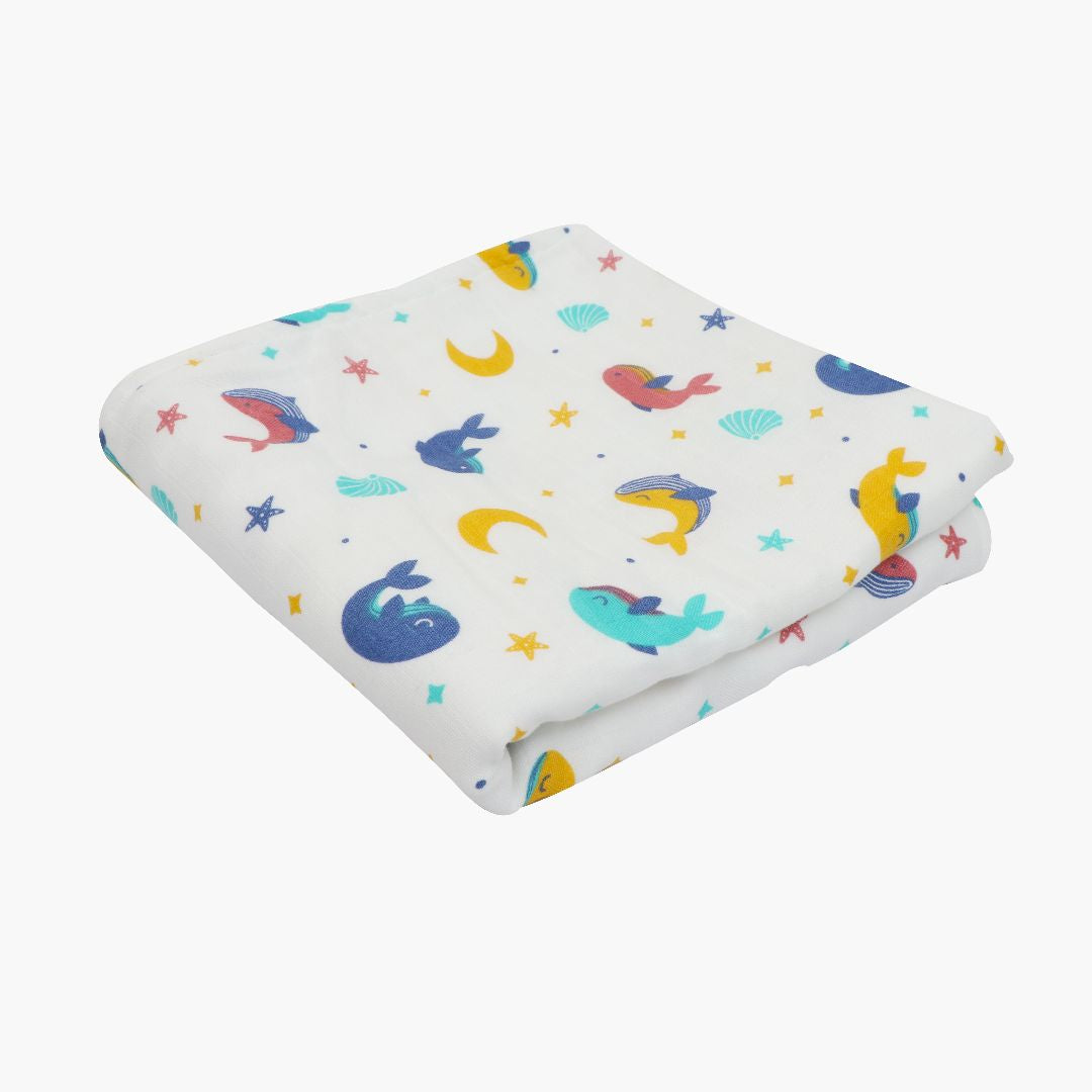 Sea Shell - Muslin 3 layer Blankets for babies