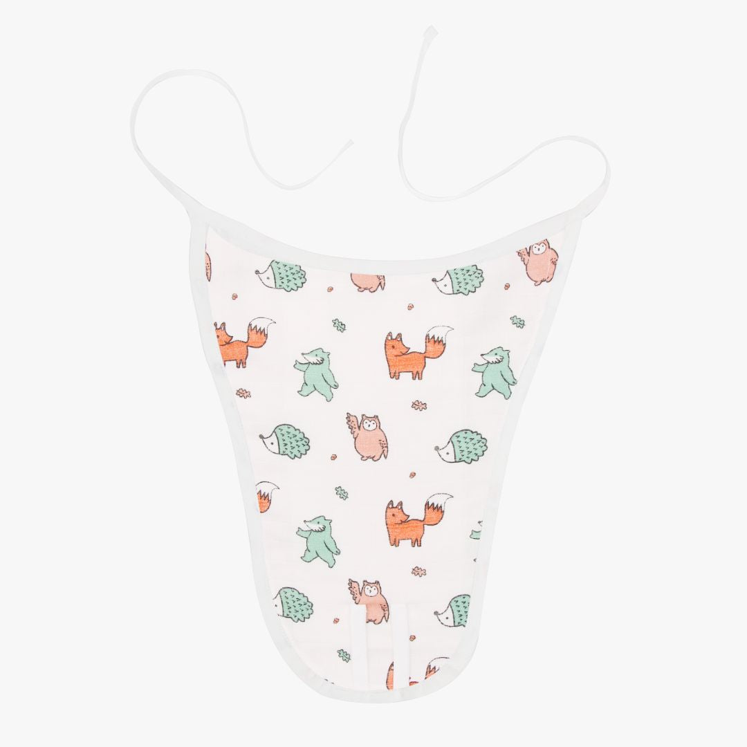 Muslin Matching Jablas and Nappies (6 + 6 Nappies) - Pack of 12 (Button and Knot)