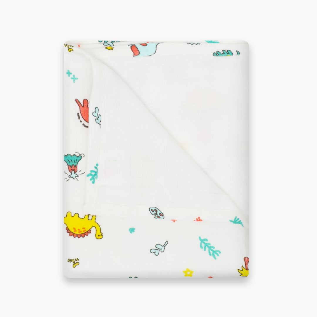 Whale star - Muslin 3 layer Blankets for babies