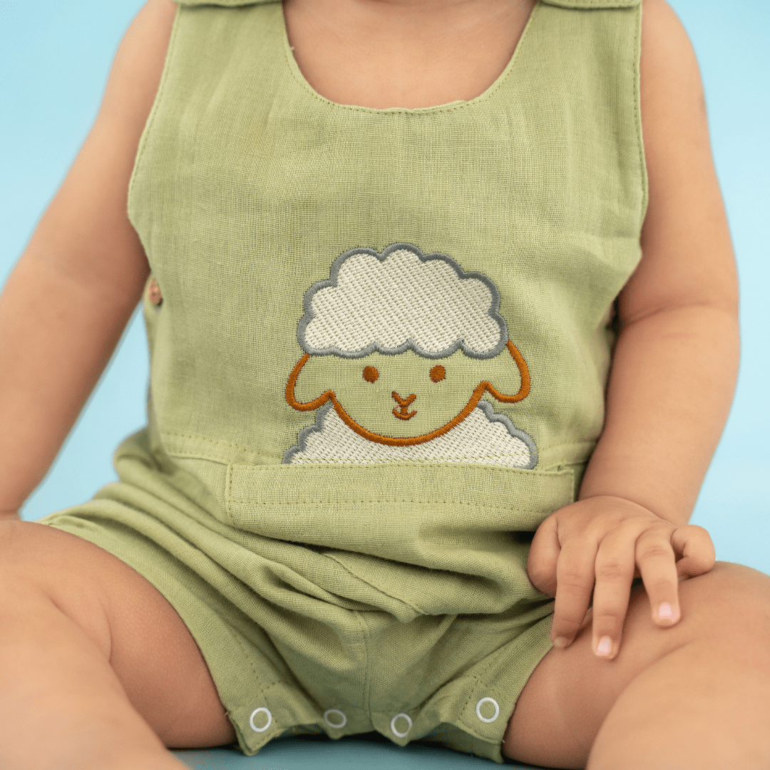 Baa Blush - Muslin Crinkled Romper