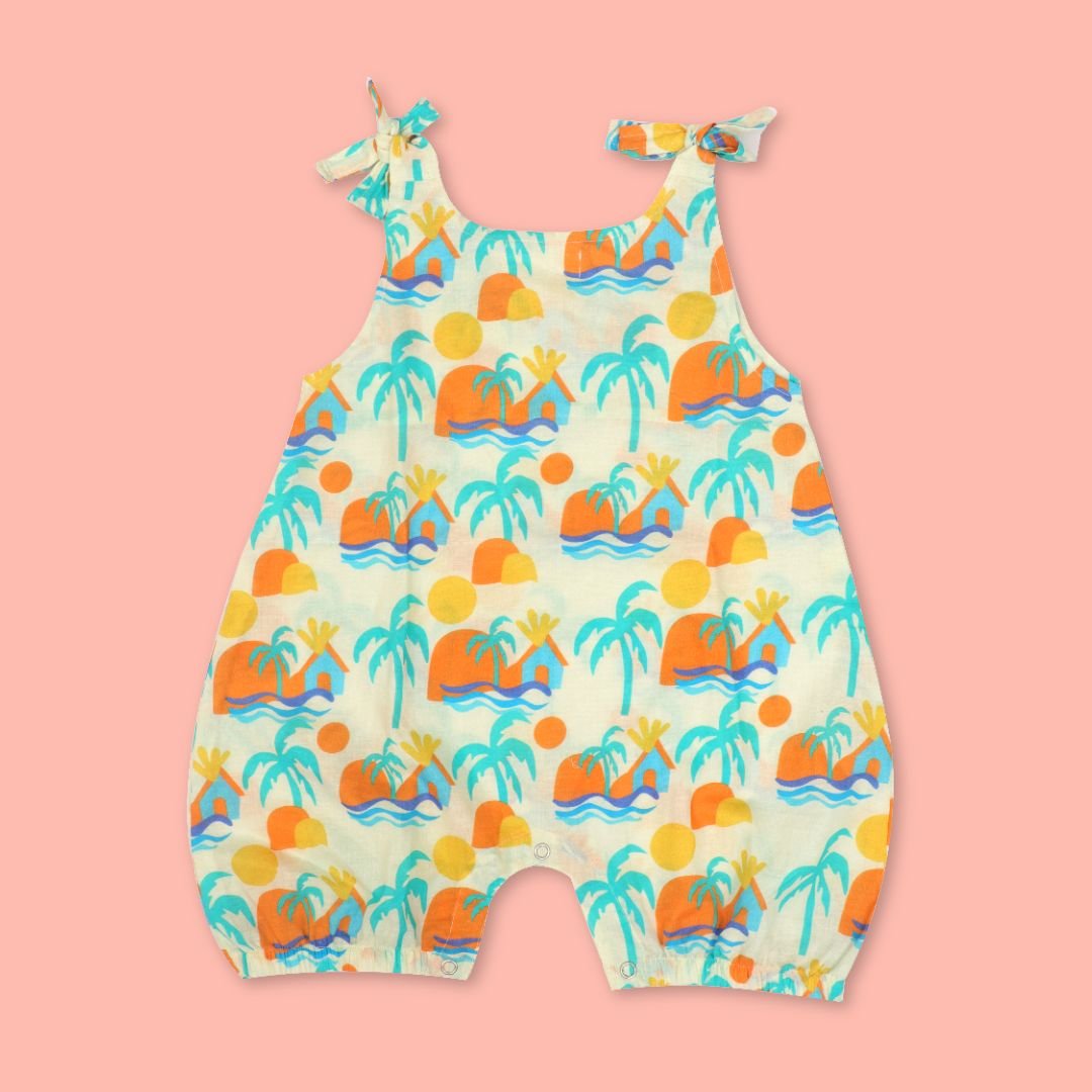 SunWave- Mulmul Cotton Knot Type Romper Pack of 2