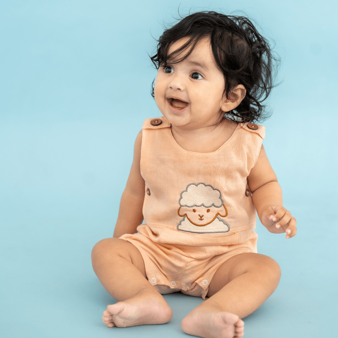 Baa Blush - Muslin Crinkled Romper