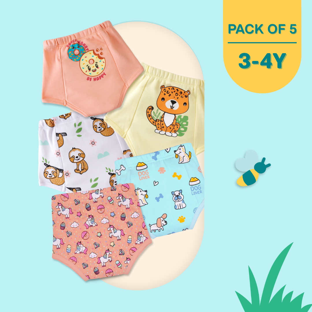 3-4 Years (Pack of 5) - Ultra Undies - Baby Padded Underwear