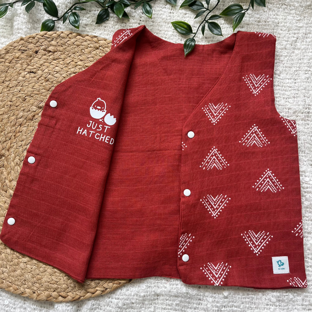 Tiny Tomato - Reversible Muslin Jabla (Pack of 1)