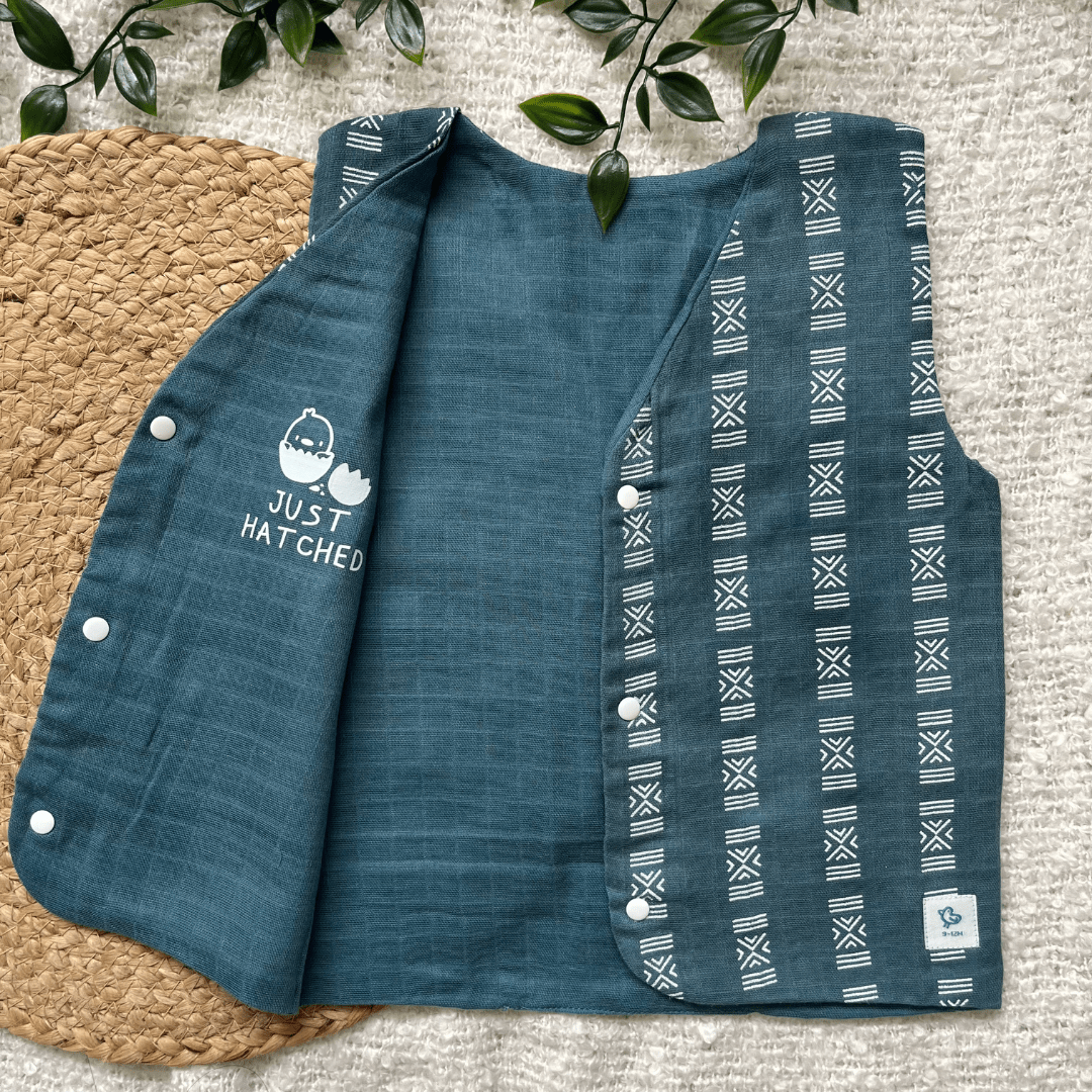 Ink Drop - Reversible Muslin Jabla (Pack of 1)